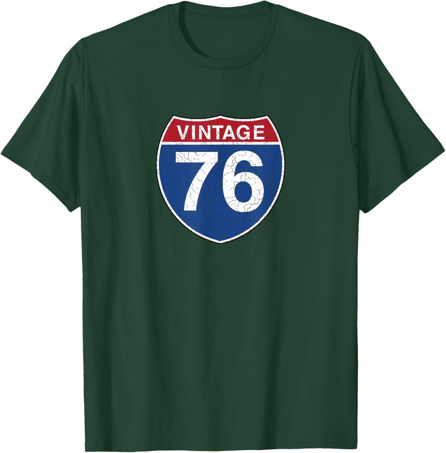 76 Vintage 50th Birthday Gift Ideas 1976 Road Sign T-Shirt - T-Shirt | Forest