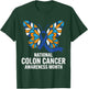 National Colon Cancer Awareness Month Blue Ribbon Men Women T-Shirt - T-Shirt | Forest
