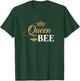 Queen Bee Crown Script Feminine Nature Insect Lover T-Shirt - T-Shirt | Forest