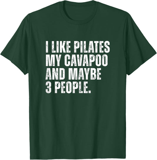 Cavapoo Dog Owner Funny Pilates Teacher Mom T-Shirt - T-Shirt | Forest