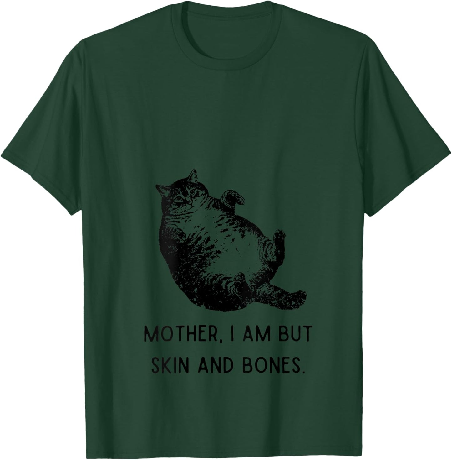 Cat Mother I Am But Skin and Bones V-Neck T-Shirt - T-Shirt | Forest