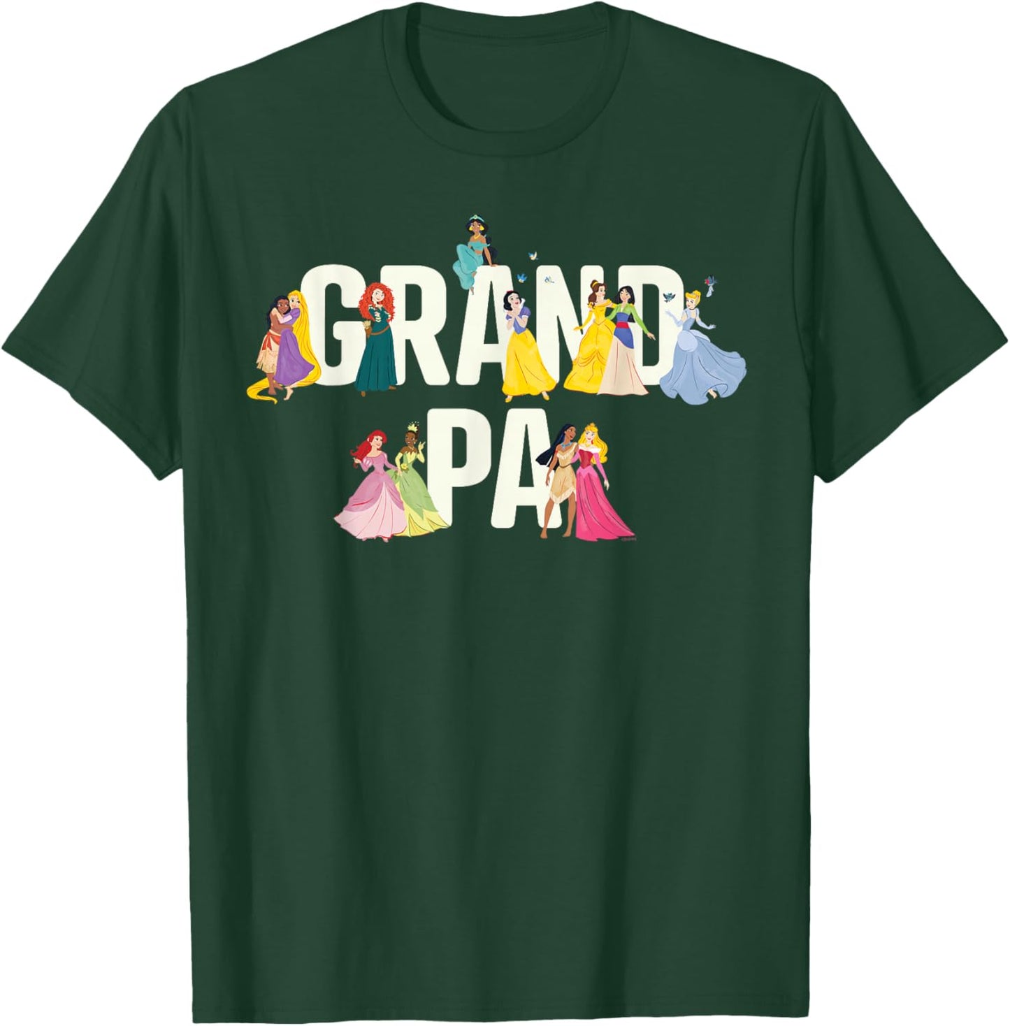 Disney Princess Squad Grandpa Family Trip Vacation Reunion T-Shirt - T-Shirt | Forest