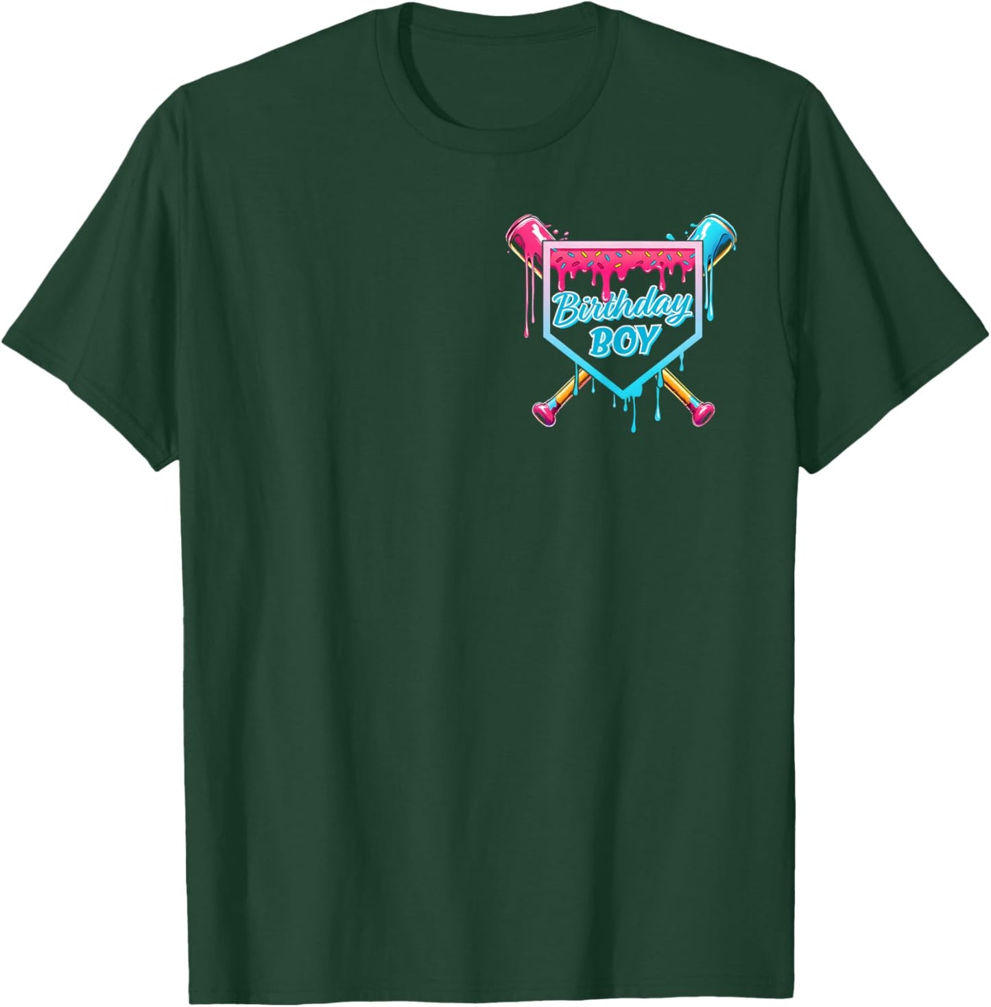 Baseball 12 Year Old Ice Cream Drip 12th Birthday Boys T-Shirt - T-Shirt | Forest