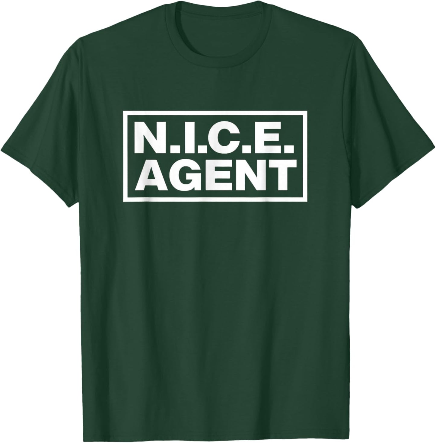 N I C E Agent Official Funny Protest Costume Art T-Shirt - T-Shirt | Forest