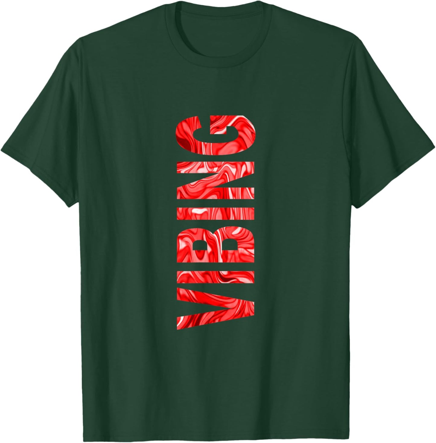 Red Color Vibing Liquid Red Graphic T-Shirt - T-Shirt | Forest