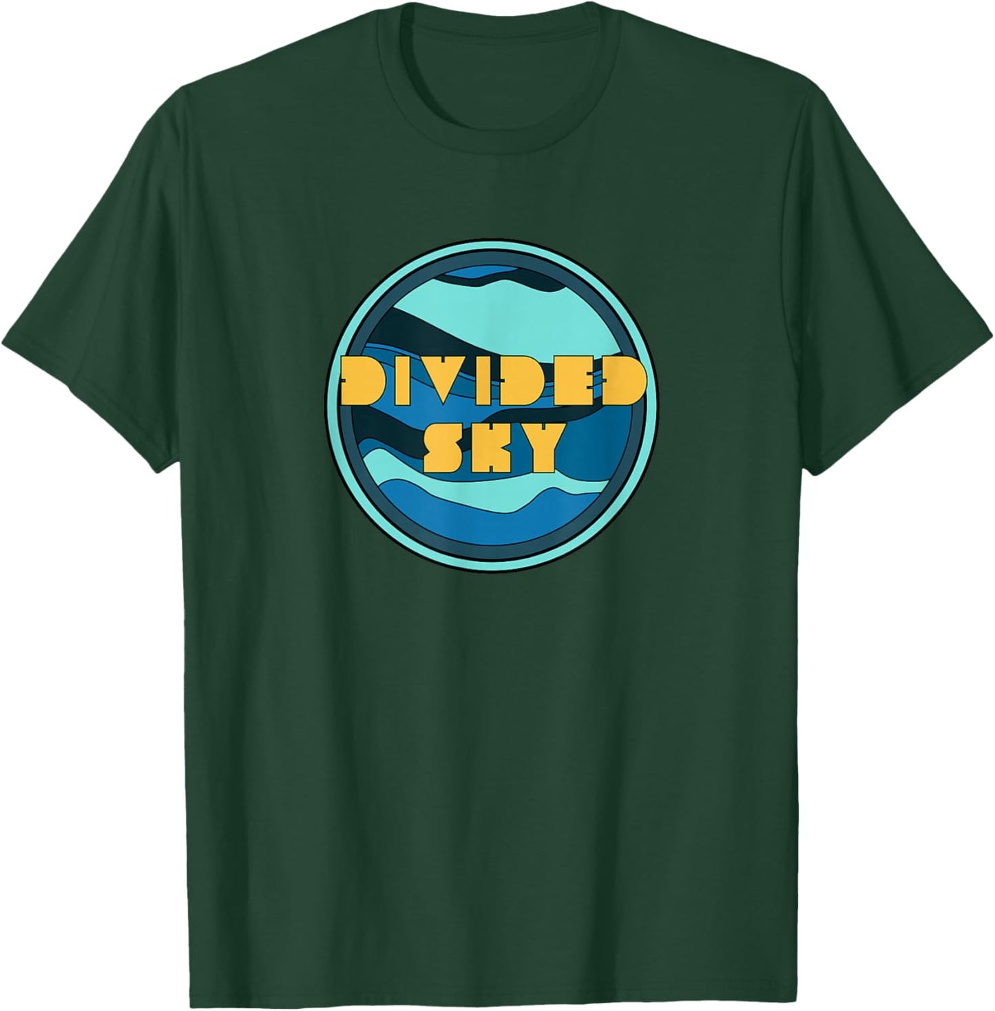 Divided Sky l Music-Inspired Artwork T-Shirt - T-Shirt | Forest
