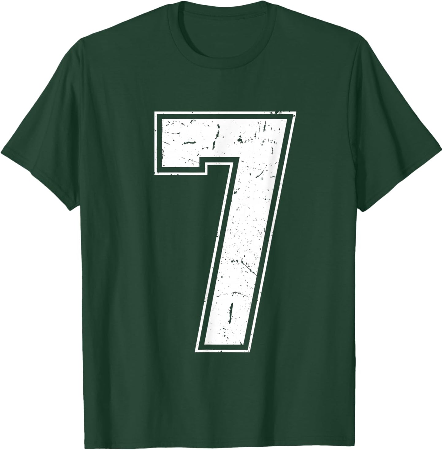 Number 7 Matching Costume 67 Meme Costume Distressed Retro T-Shirt - T-Shirt | Forest