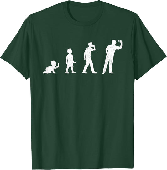 Funny Darts Evolution Dart Player Darts Lover T-Shirt - T-Shirt | Forest