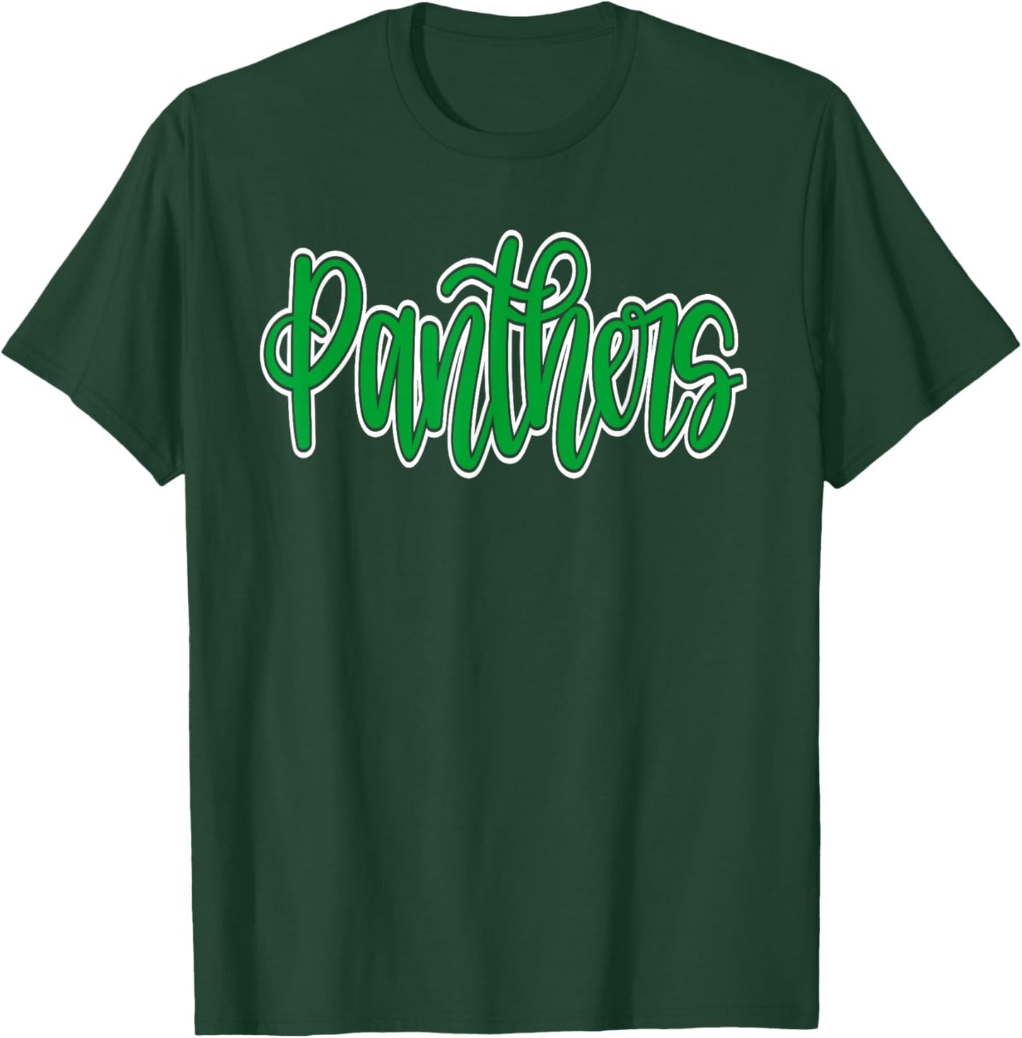 Panthers School Spirit Mascot Green Panther Pride Teacher T-Shirt - T-Shirt | Forest
