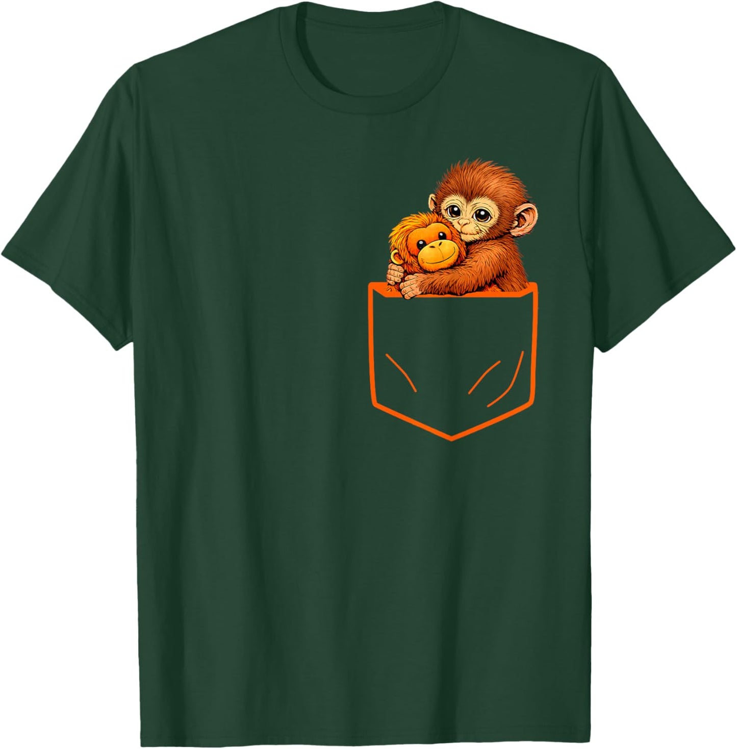 Baby Monkey Punch Orange Pocket T-Shirt - T-Shirt | Forest