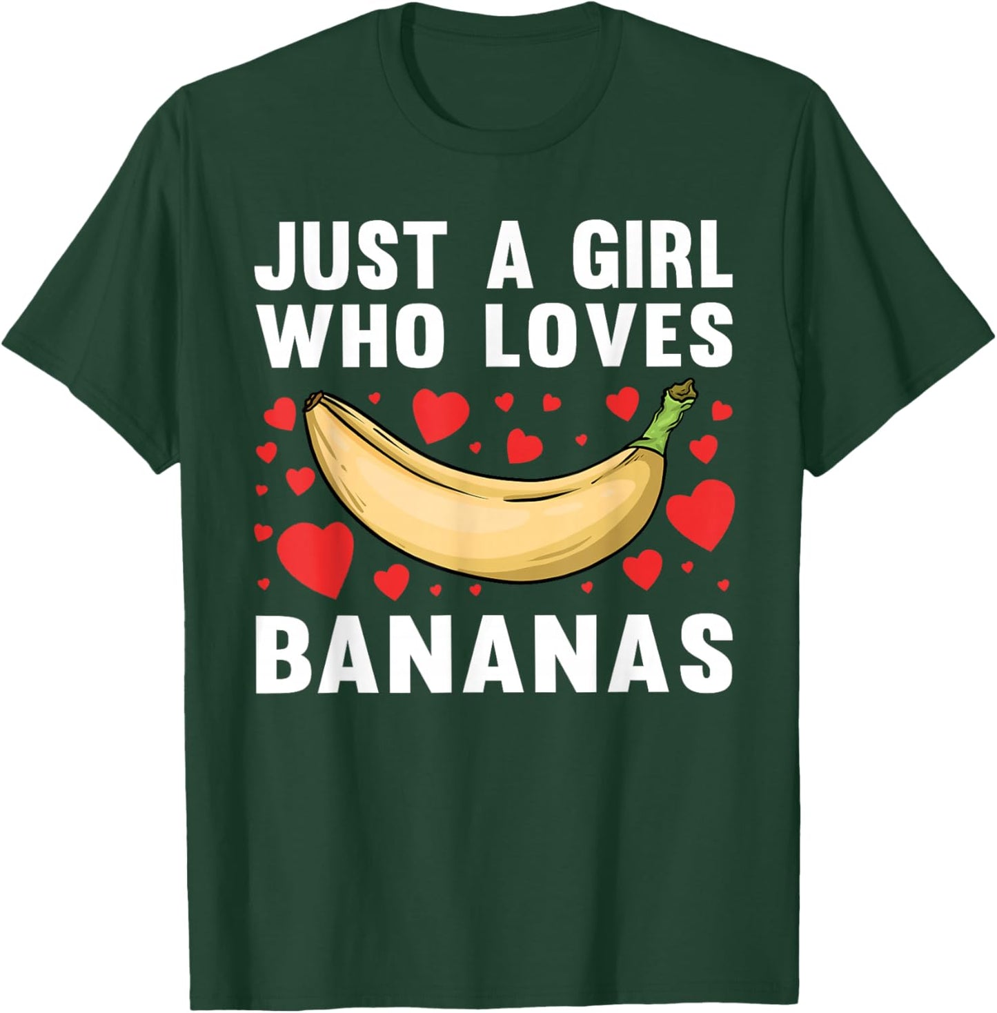 Cute Banana Design for Girls Women Kids Fruit Banana Lovers T-Shirt - T-Shirt | Forest