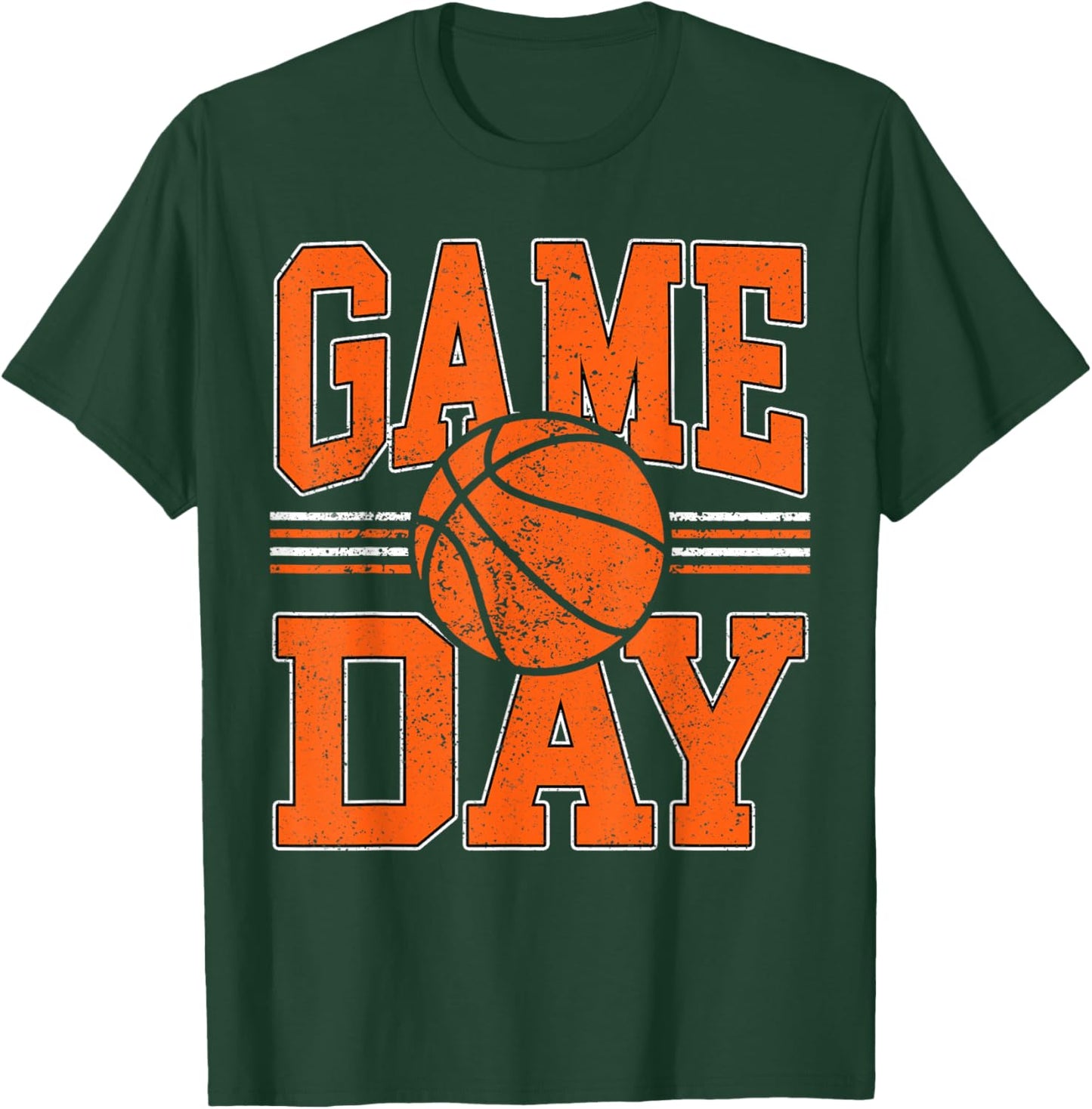 Game Day Basketball Funny Basketball Men Women Kids T-Shirt - T-Shirt | Forest