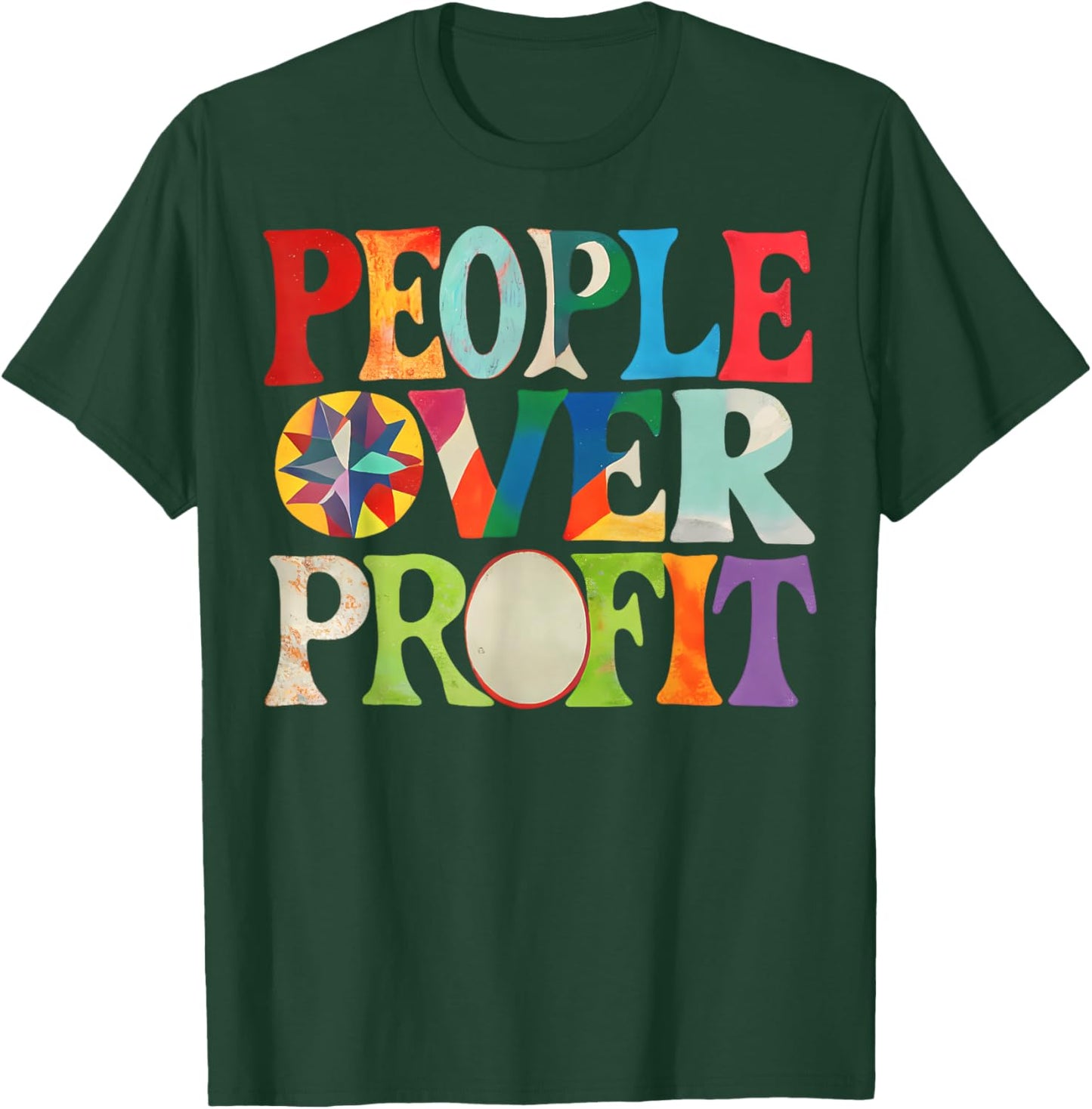 People Over Profit Equality Human Rights Social Justice T-Shirt - T-Shirt | Forest