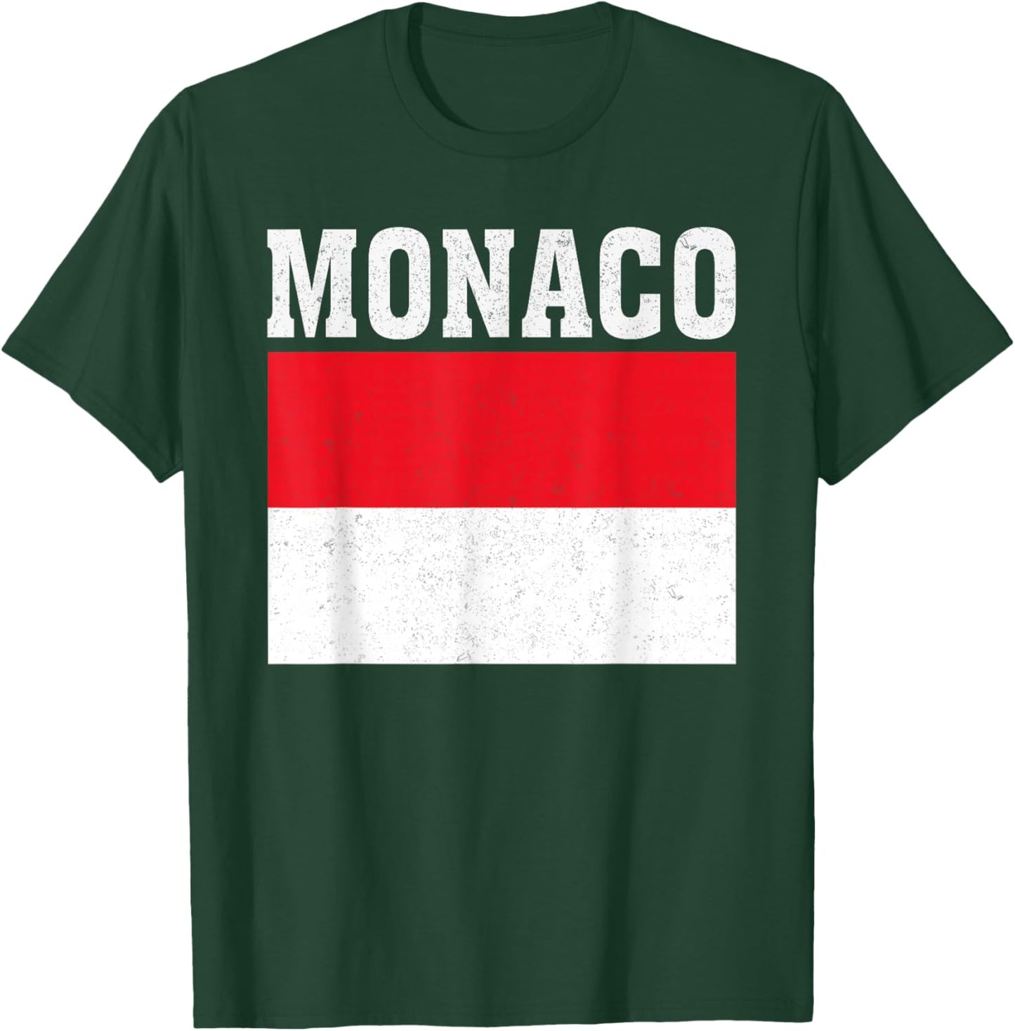 Monaco Flag Patriotic National Roots Souvenir T-Shirt - T-Shirt | Forest