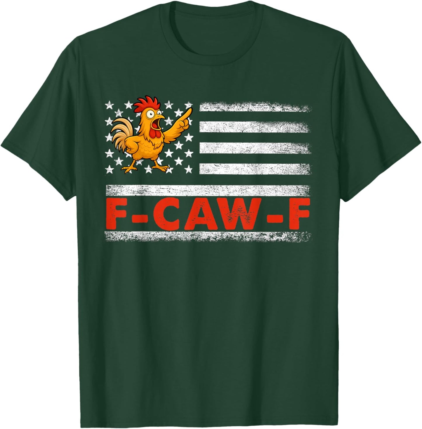F-Caw-F American Flag Funny T-Shirt - T-Shirt | Forest