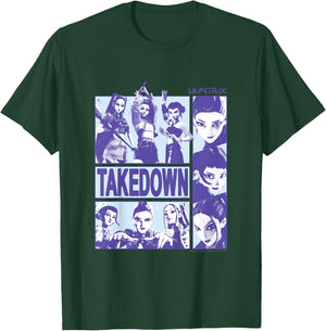 Kpop Demon Hunters Halloween Huntrix Takedown Panel Poster T-Shirt - T-Shirt | Forest