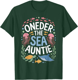 OneDer The Sea Auntie 1st Birthday Aunt Matching T-Shirt - T-Shirt | Forest