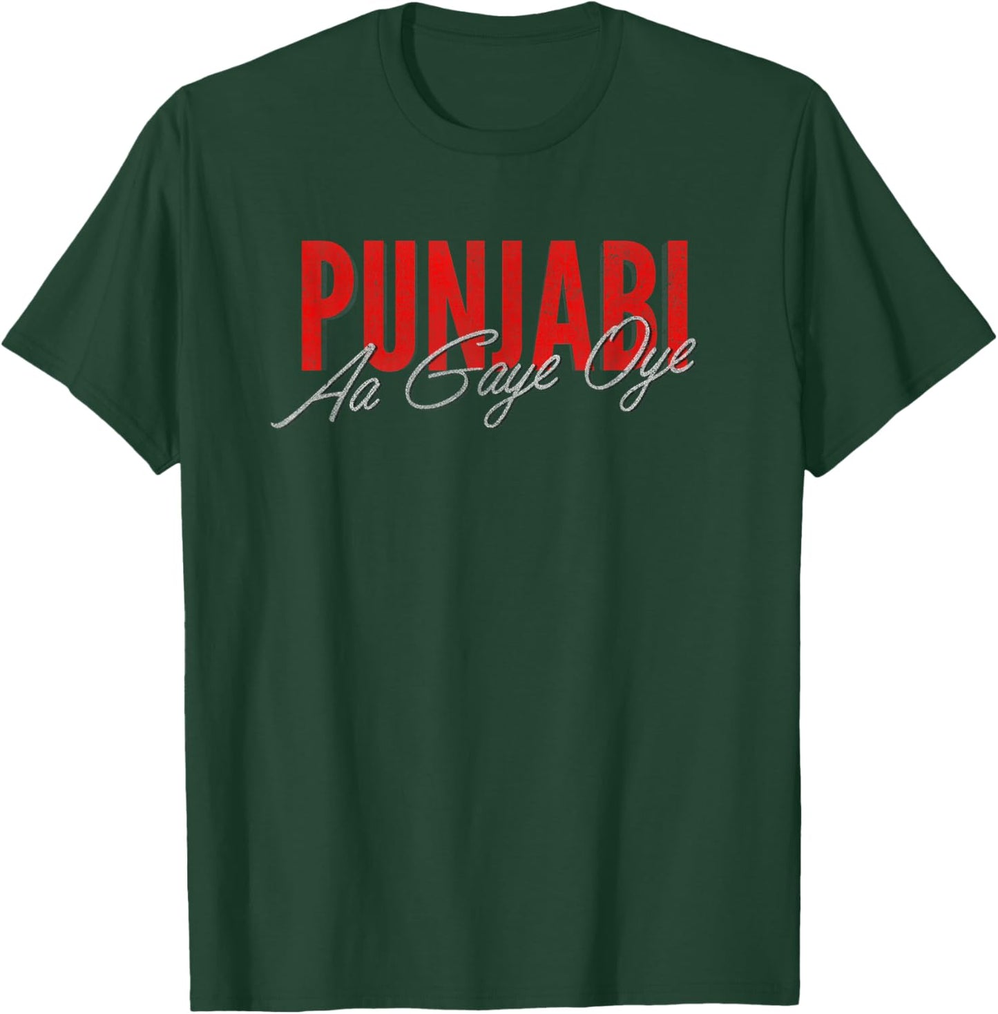 Punjabi Aa Gaye Oye Letters | Diljit T-Shirt - T-Shirt | Forest