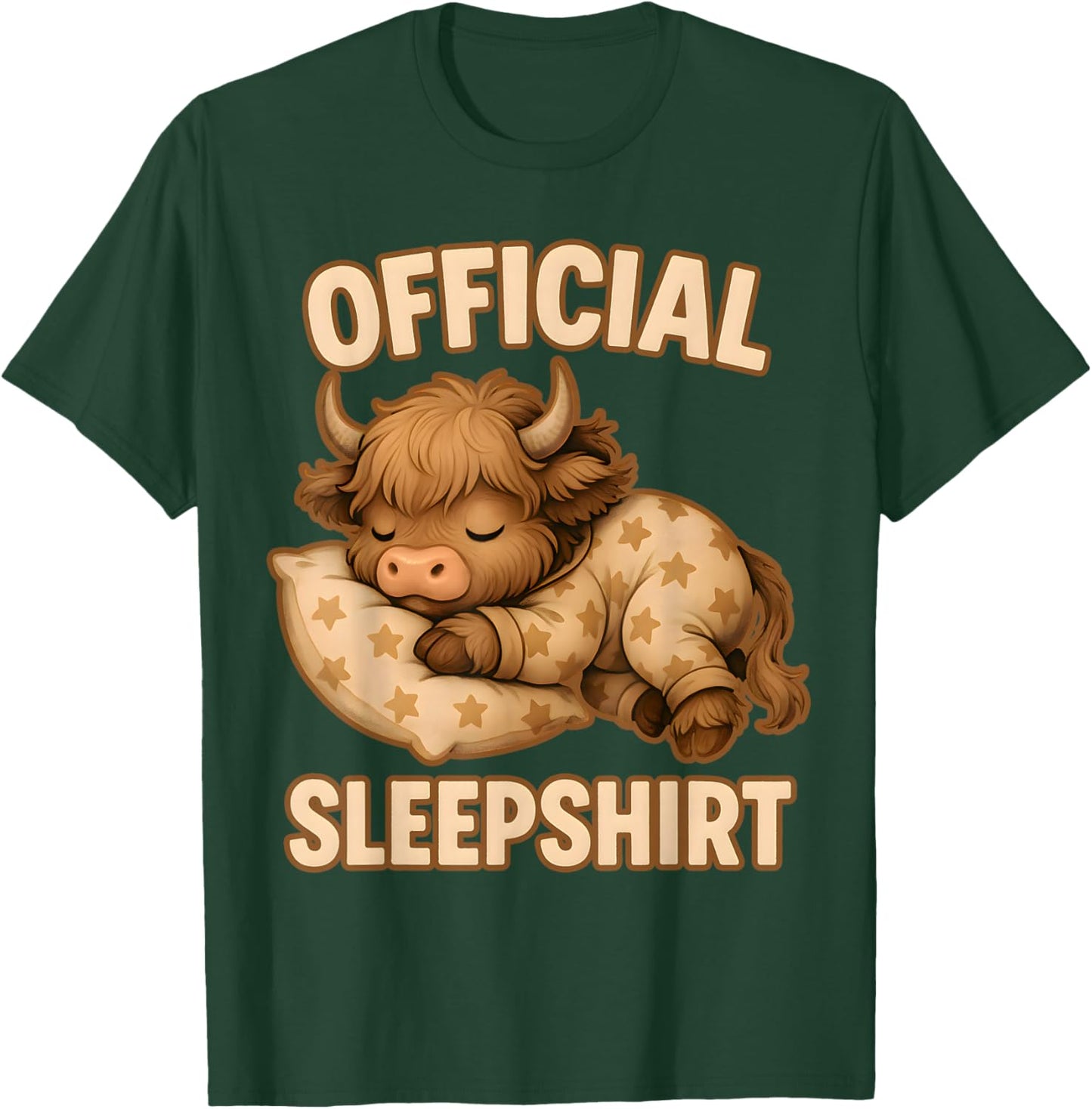 Highland_Cow - Official Sleepshirt Pajamas Nightgown T-Shirt - T-Shirt | Forest