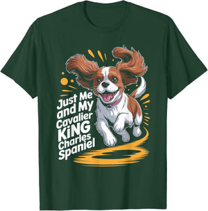 Cute Dog Breed Just Me and My Cavalier King Charles Spaniel T-Shirt - T-Shirt | Forest