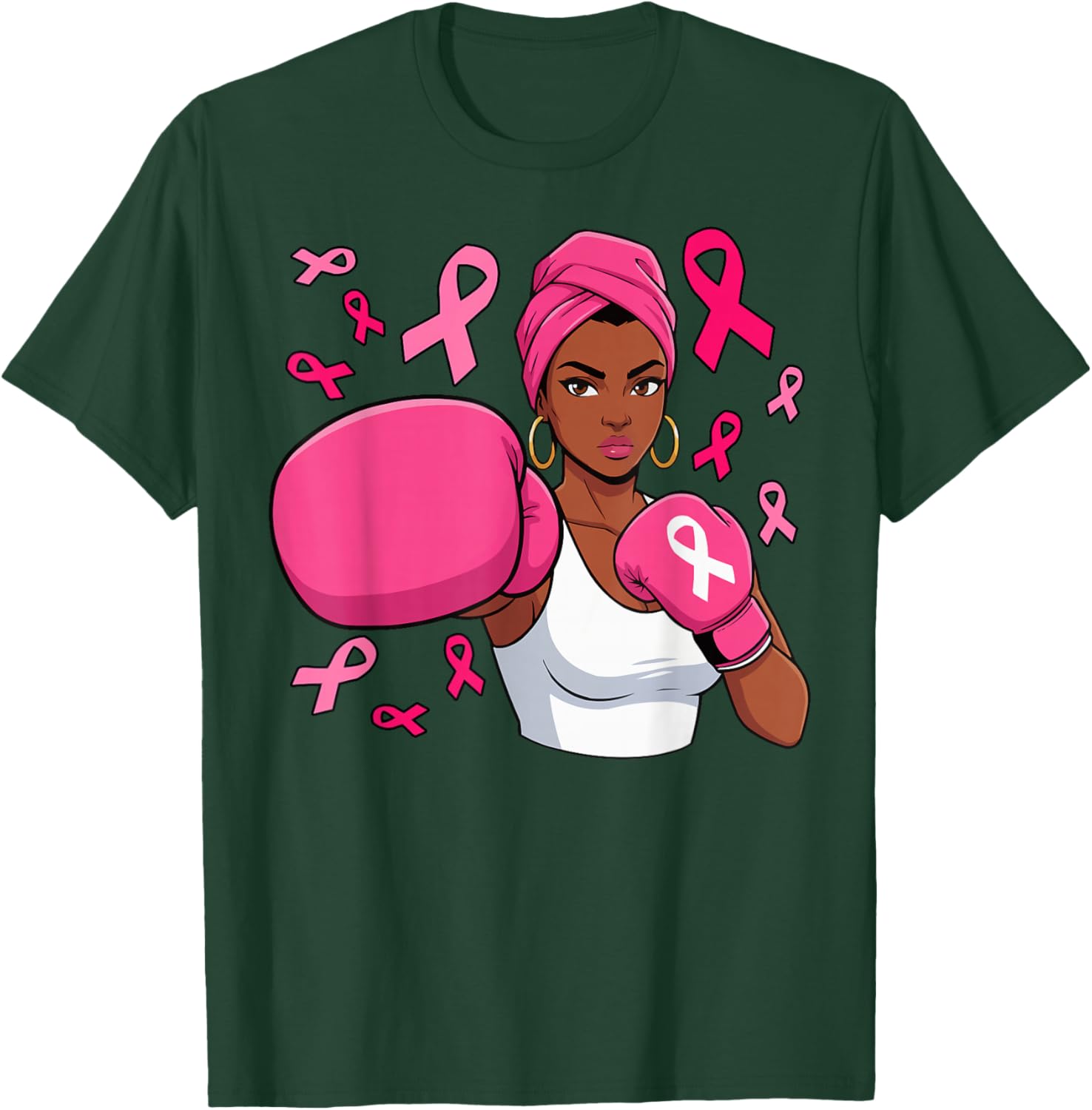 African American Women Fight Breast Cancer Awareness Month T-Shirt - T-Shirt | Forest