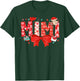 Valentine Mimi Coquette Bow Heart Cupid Mom Mother Women T-Shirt - T-Shirt | Forest