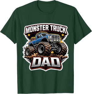 Monster Truck Dad Father's Day Papa Child Son Daughter Daddy T-Shirt - T-Shirt | Forest