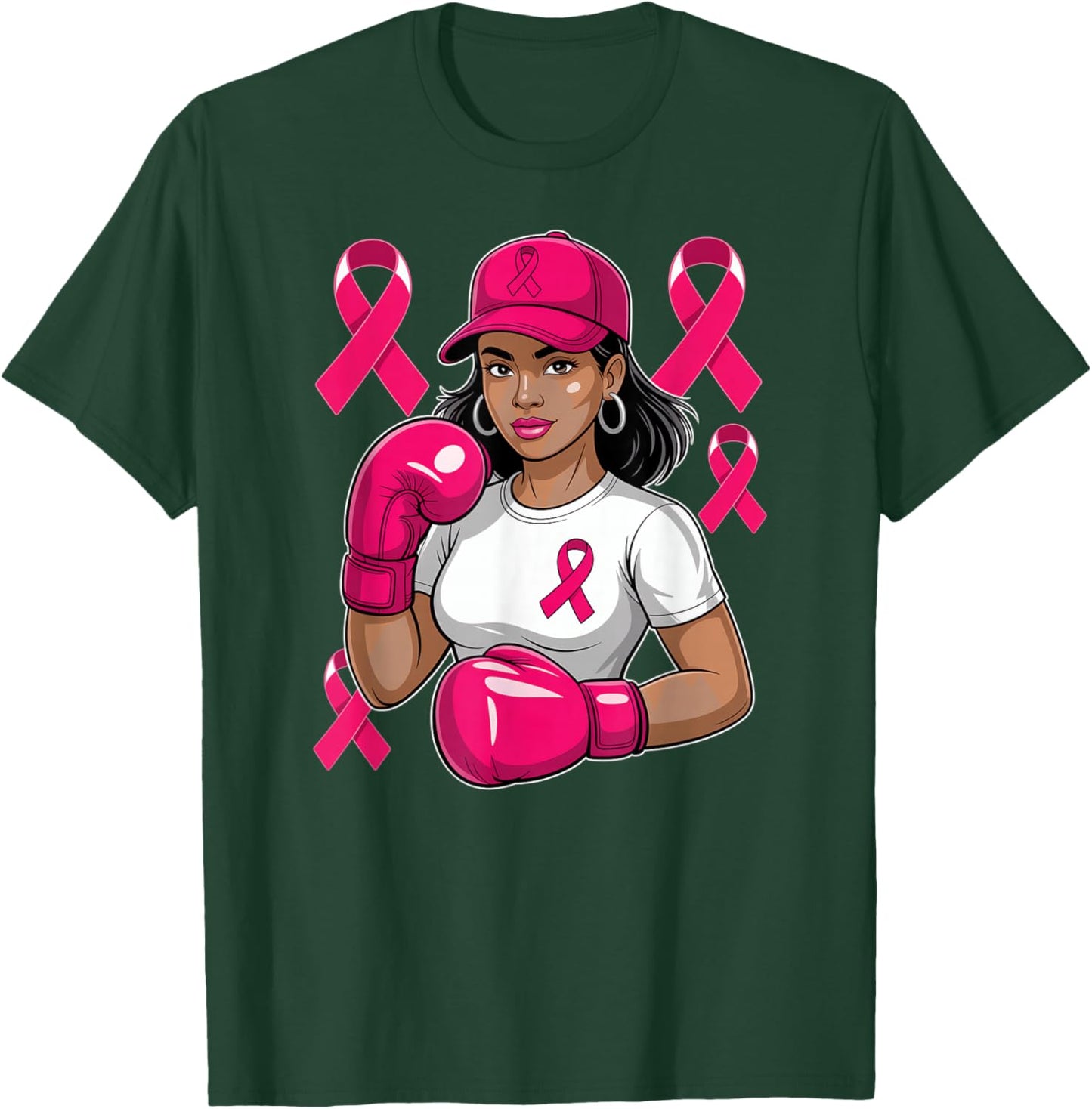 Breast Cancer Awareness Fighter T-Shirt - T-Shirt | Forest