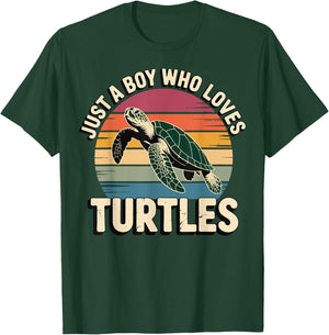 Just A Boy Who Loves Turtles T-Shirt - T-Shirt | Forest