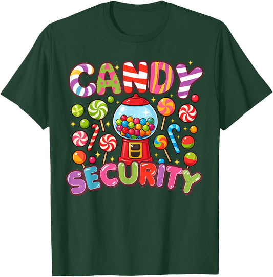 Candy Land Costume Women Candy Crew Funny Candy Security T-Shirt - T-Shirt | Forest