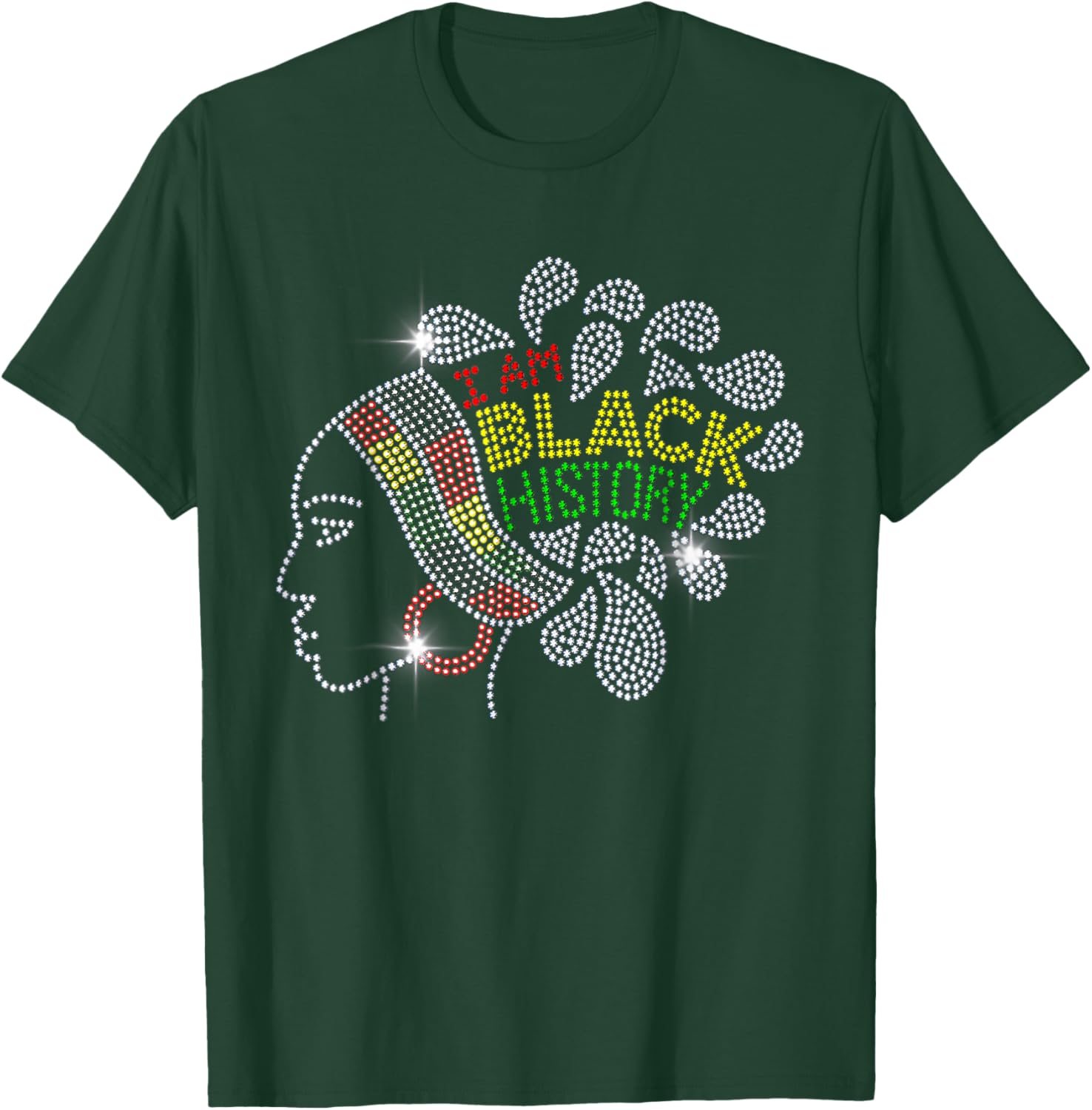 I Am Black History Month Woman Black Girl Magic Bling T-Shirt - T-Shirt | Forest