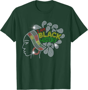 I Am Black History Month Woman Black Girl Magic Bling T-Shirt - T-Shirt | Forest