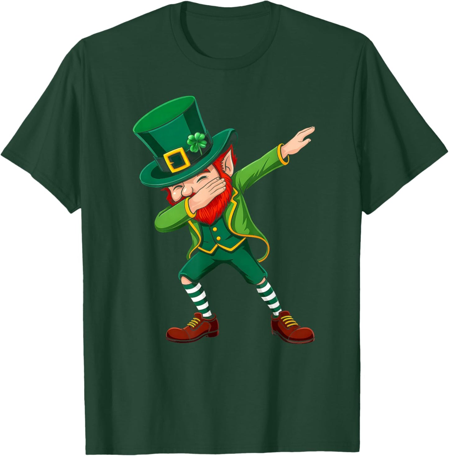 Dabbing Leprechaun St Patricks Day Boys Men Kids Dab Dance T-Shirt - T-Shirt | Forest
