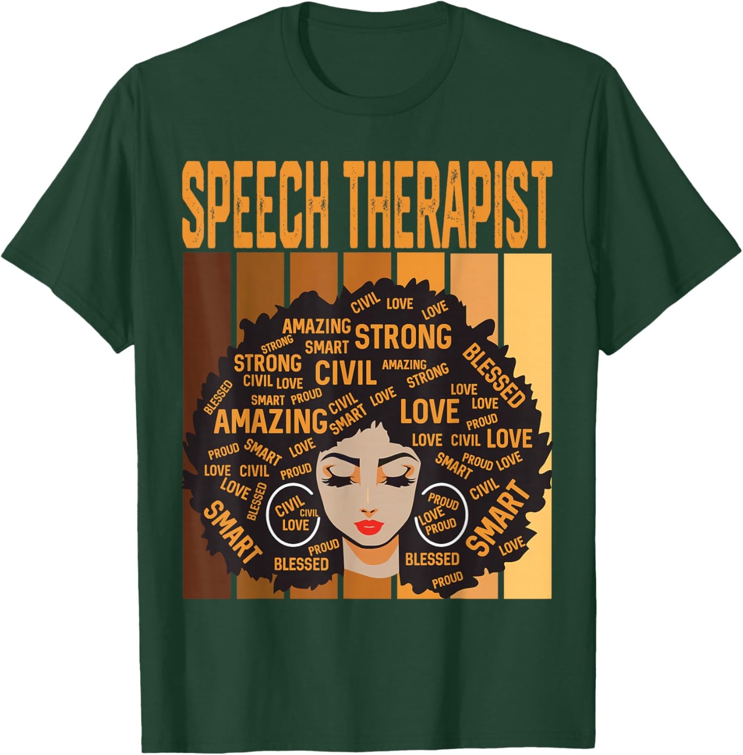 Speech Therapist Powerful Black History Month Black Pride T-Shirt - T-Shirt | Forest