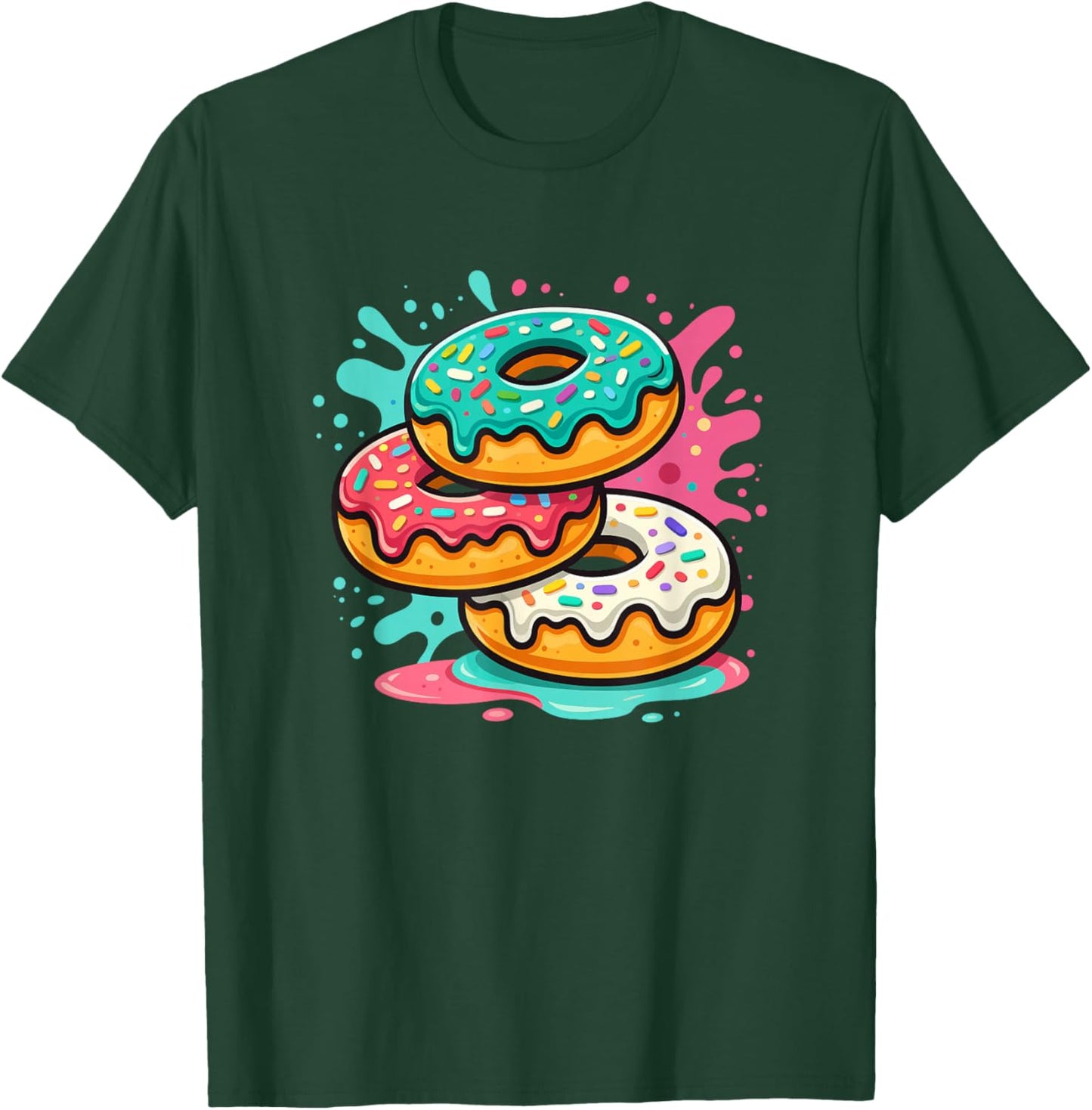 Colorful Donut for Kids who Loves Donuts for Donut Day Fans T-Shirt - T-Shirt | Forest