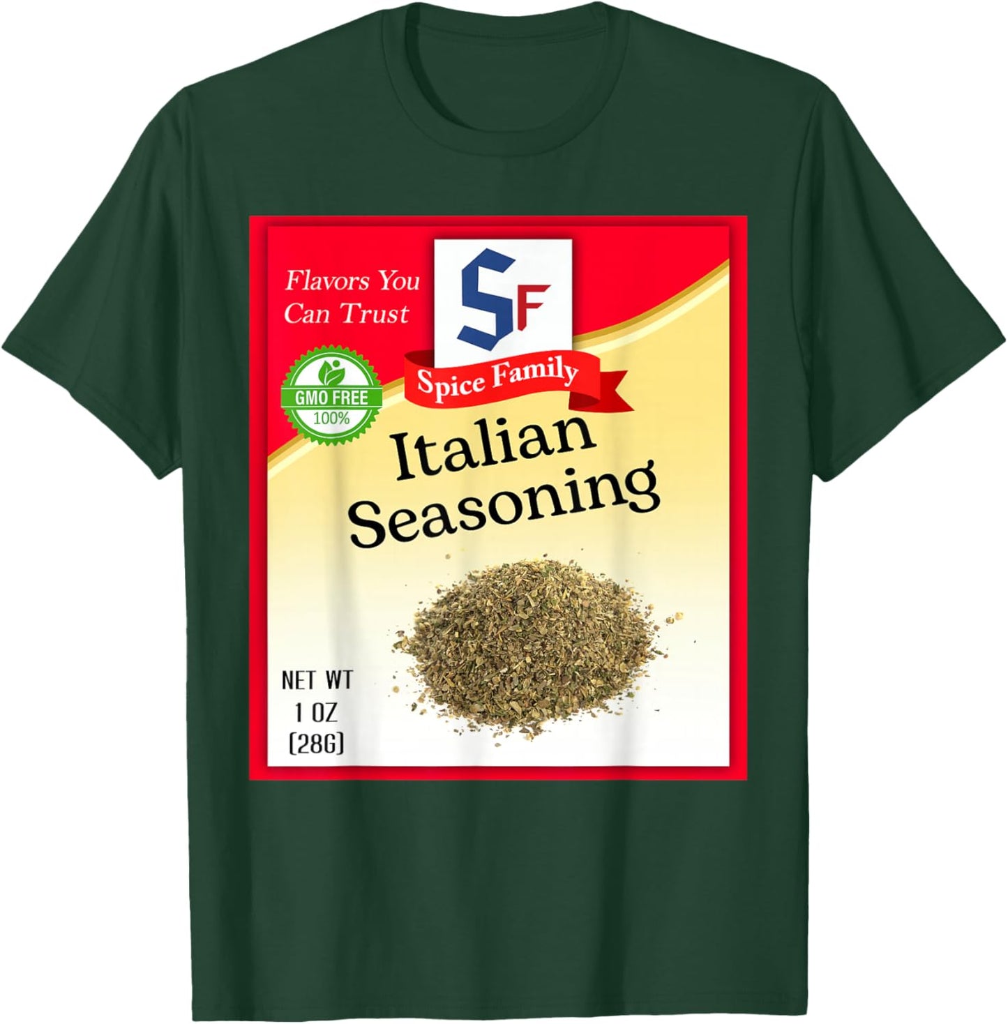 Italian Seasoning Spice Group Costume Family Matching Outfit T-Shirt - T-Shirt | Forest