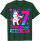 7th Birthday Shirt Girl 7 Year Old Gifts 7 Birthday Girl T-Shirt - T-Shirt | Forest