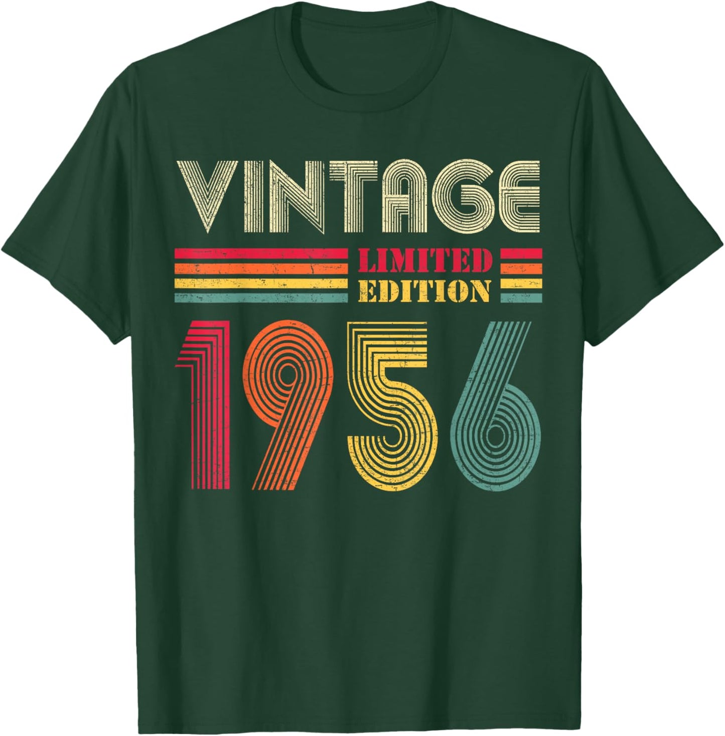 Vintage 1956 70th Birthday Gift Men Women 70 Years Old T-Shirt - T-Shirt | Forest