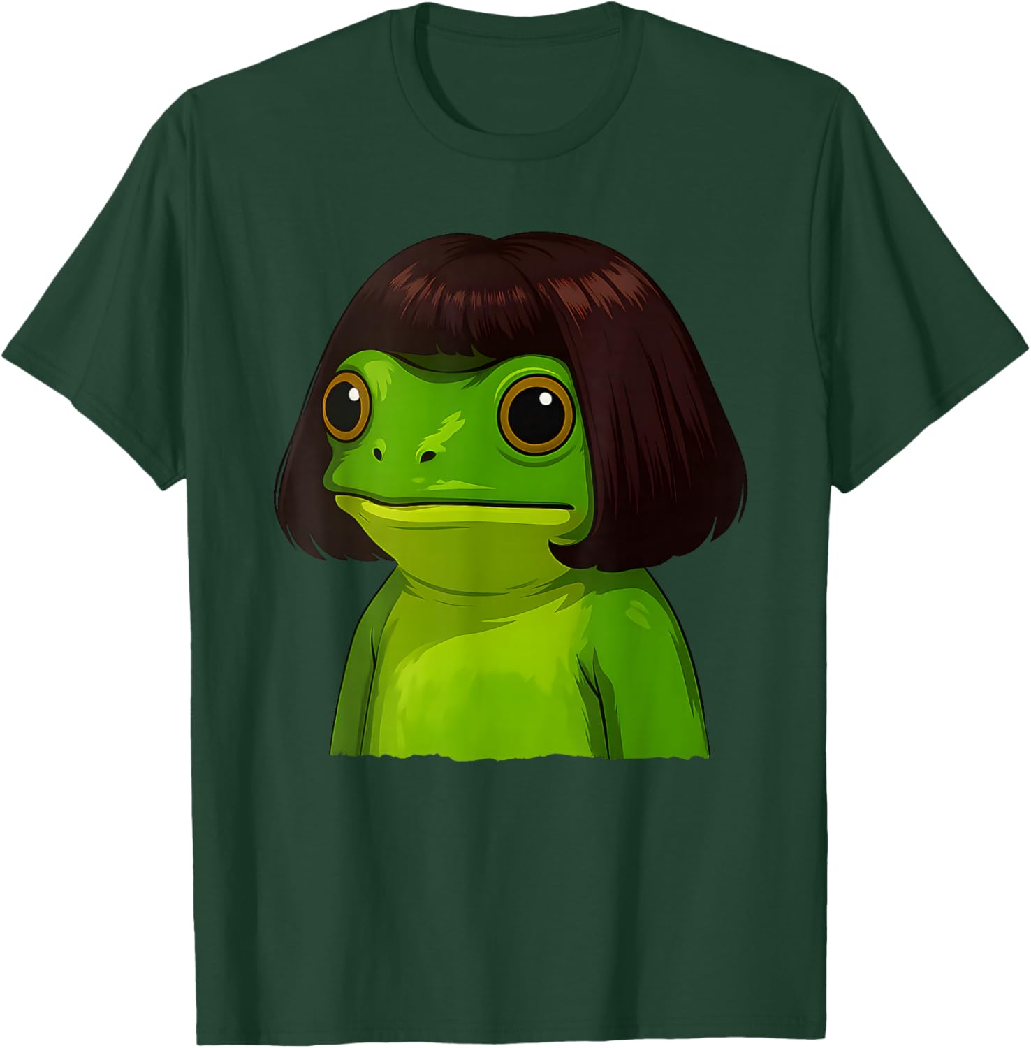 Funny Frog Bob Haircut Meme Women Kids T-Shirt - T-Shirt | Forest