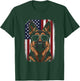 German Shepherd Dog American Flag T-Shirt - T-Shirt | Forest