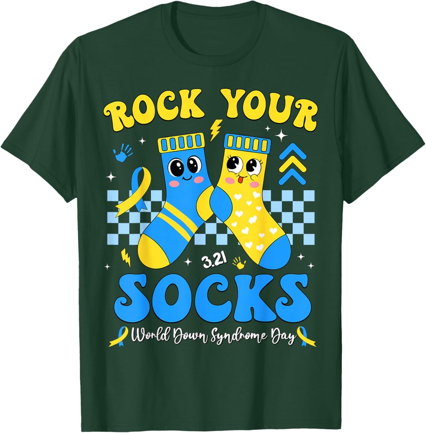 Rock Your Socks World Down Syndrome Day Awareness 3.21 Kids T-Shirt - T-Shirt | Forest