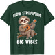 Slow Strumming Big Vibes - Sloth Lover Ukulele Player Uke T-Shirt - T-Shirt | Forest