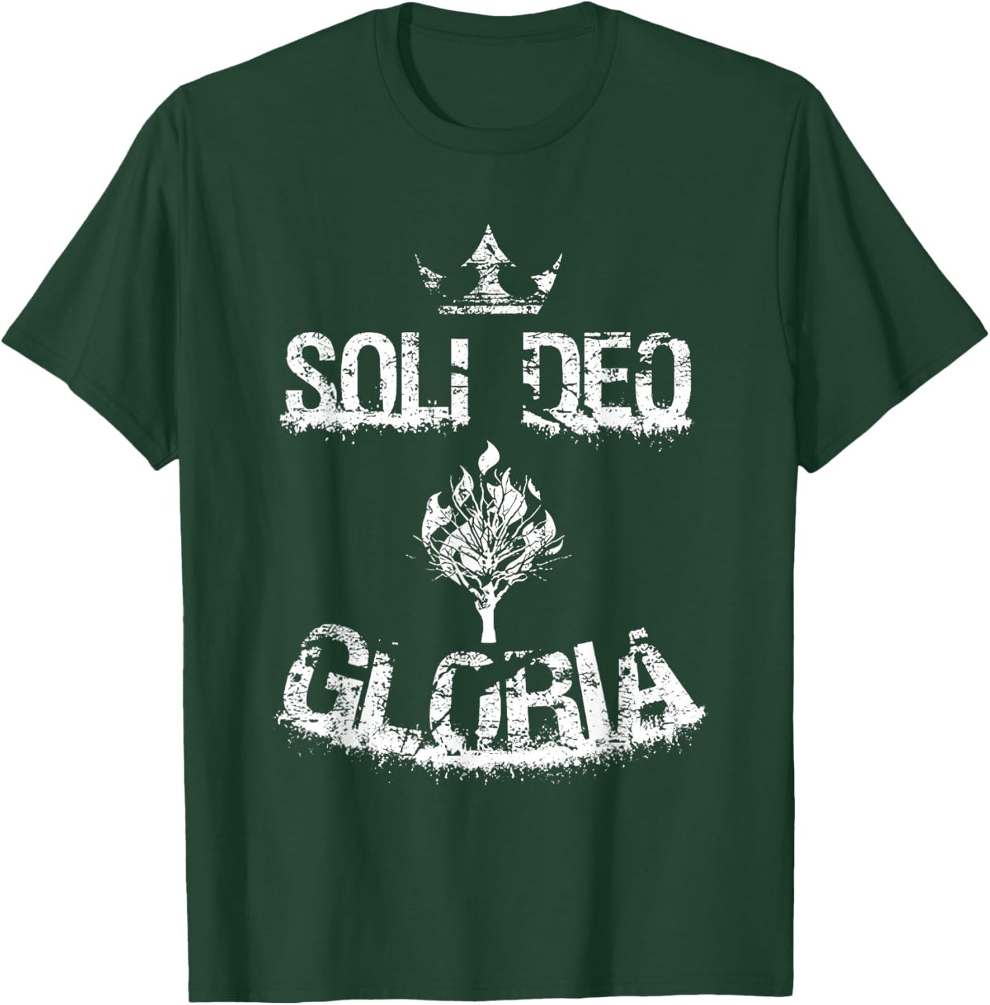 Soli Deo Gloria Reformed Theology Five Solas Christian Art T-Shirt - T-Shirt | Forest