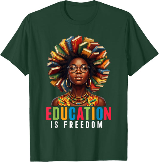 Black History Month Shirt Women Afro Black Women African T-Shirt - T-Shirt | Forest