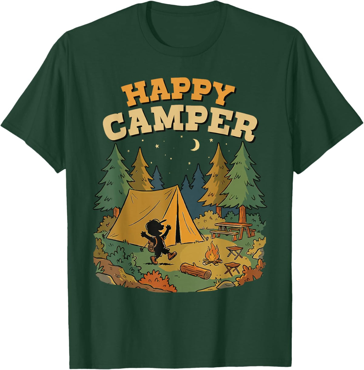 Happy Camper Camping for Boy T-Shirt - T-Shirt | Forest