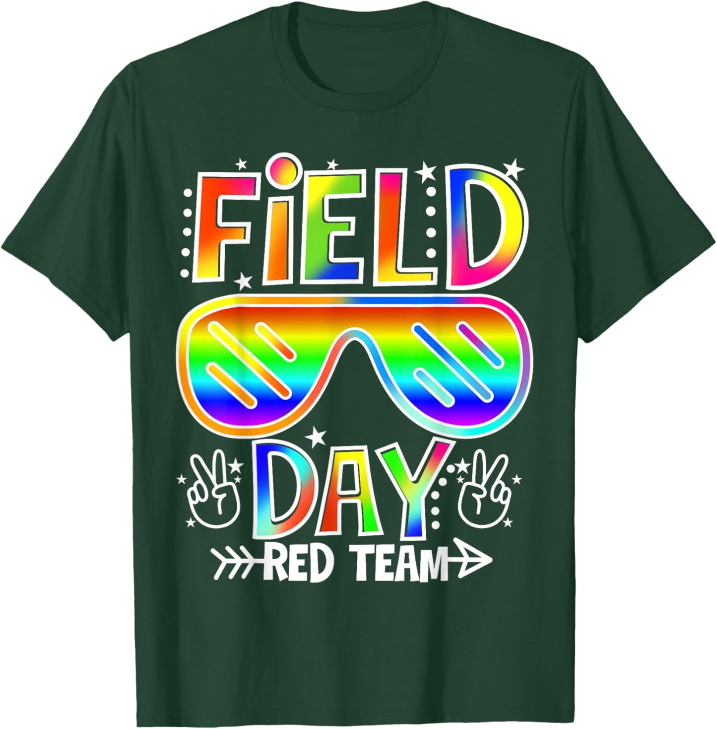 Field Day Red Team Funny for Teacher Kids Field Day Games T-Shirt - T-Shirt | Forest
