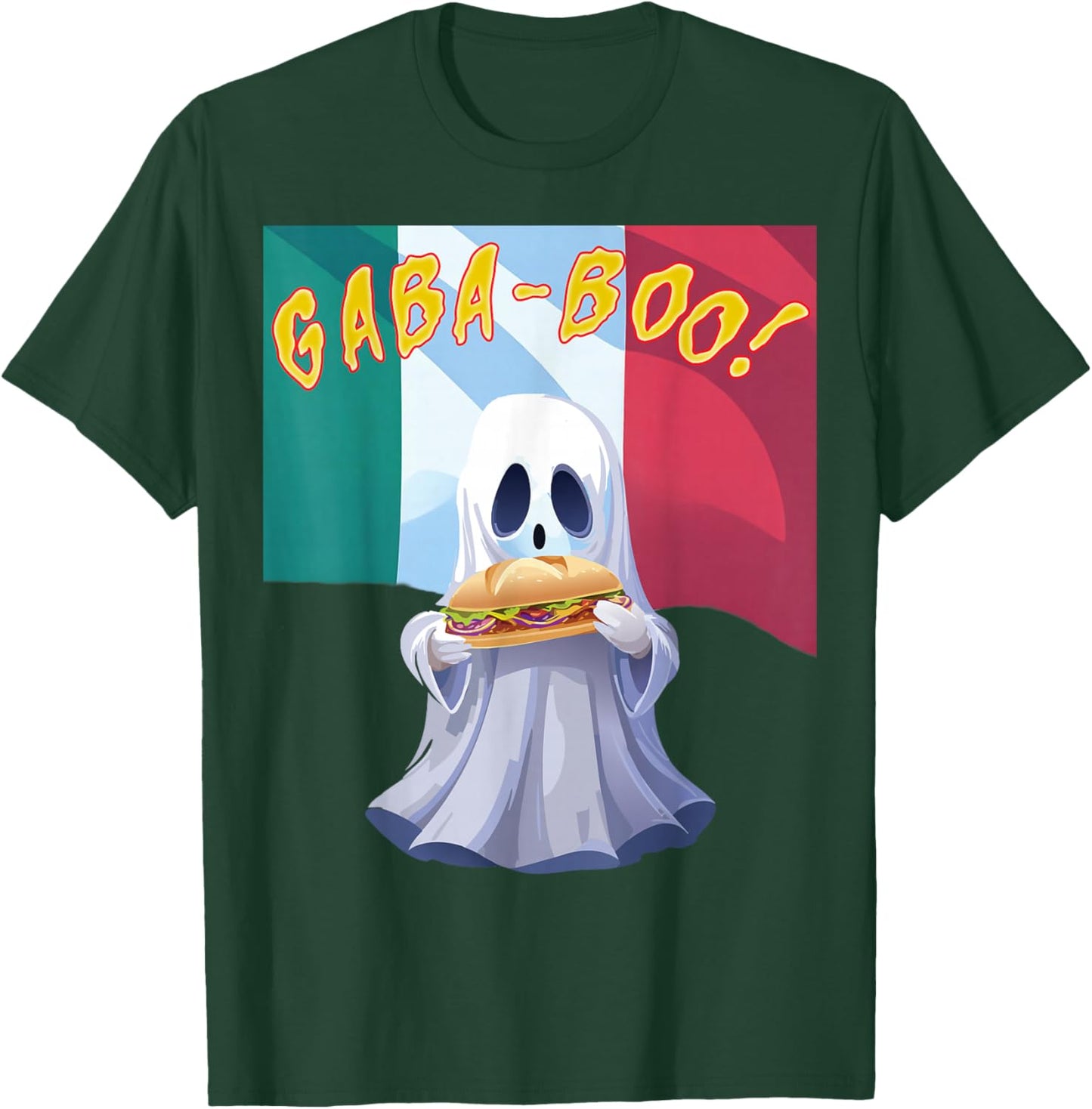 Funny Gabagool Gabaghoul GABA Boo Ghost Halloween T-Shirt - T-Shirt | Forest