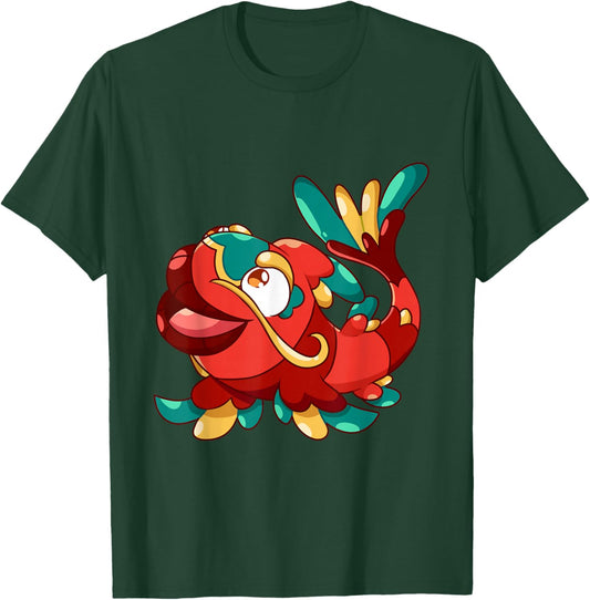 Cute Funny Sweet Oriental Cartoon Fish Fishing T-Shirt - T-Shirt | Forest