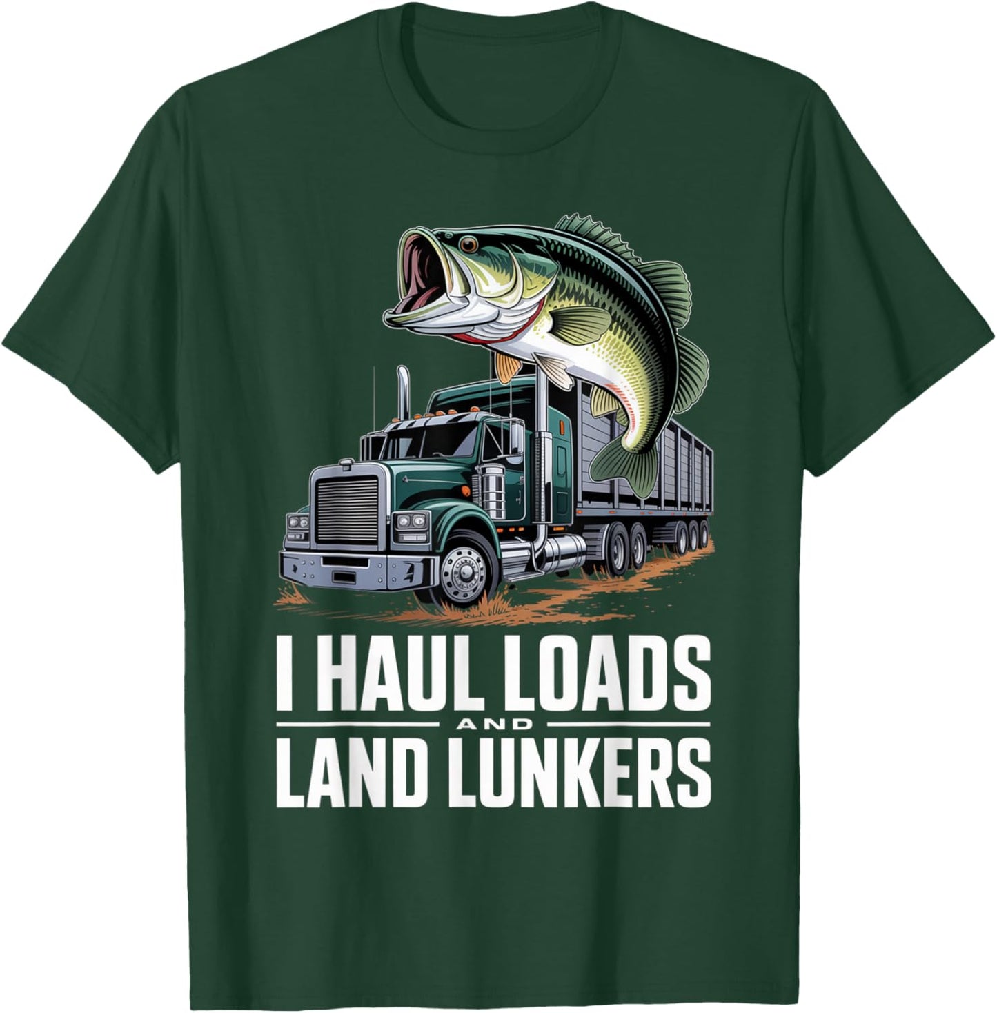Trucker Truck Driver 18 Wheeler Semi Truck T-Shirt - T-Shirt | Forest