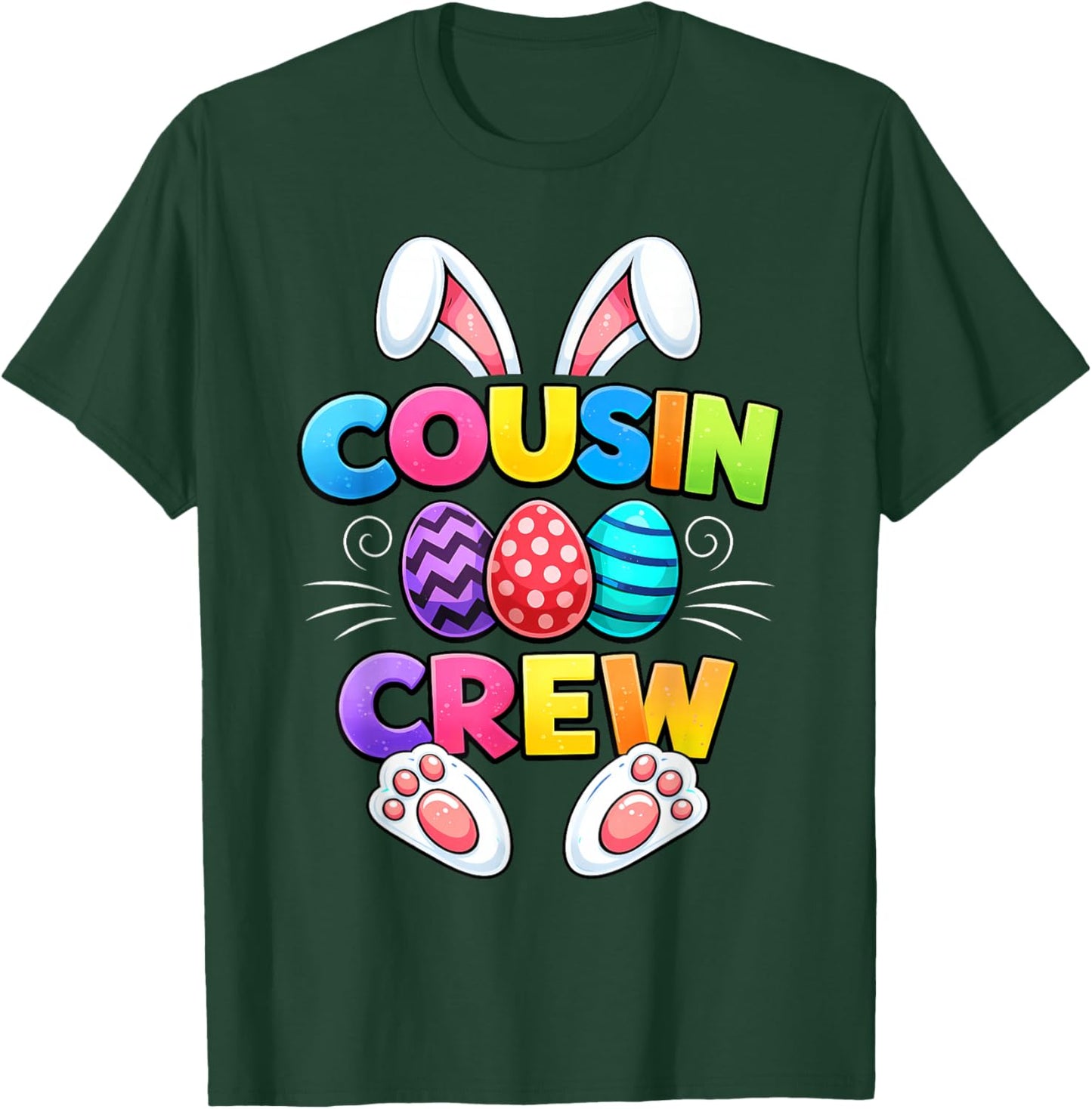 Cute Bunny Cousin Crew Matching Easter Kids Boy Girl Toddler T-Shirt - T-Shirt | Forest
